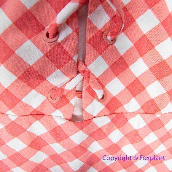NEW Onia Raquel Barbiecore pink gingham check raquel one piece swimsuit, size XL - Picture 6 of 15